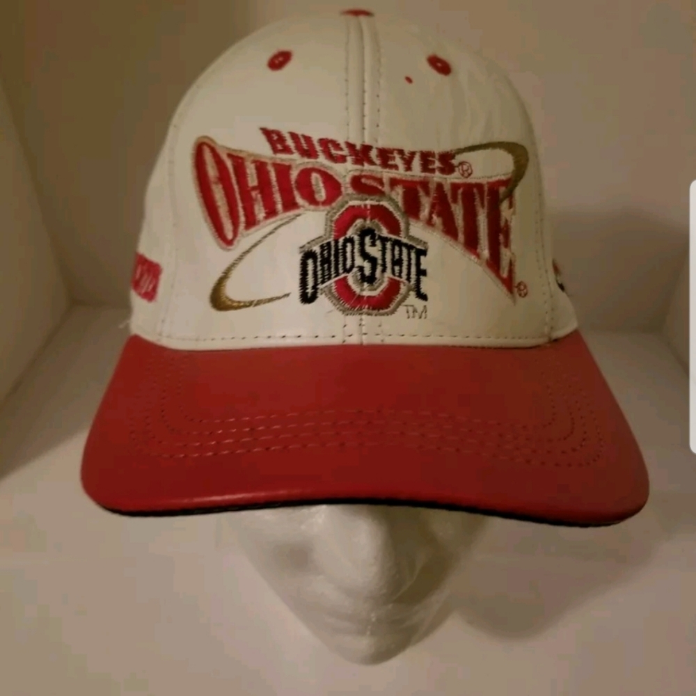 OHIO STATE Buckeyes Hat Football Leather Strapback